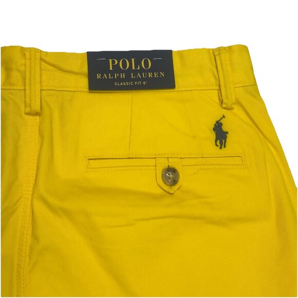 Polo Ralph Lauren Mens Size 36 Yellow Classic Fit 6" Stretch Chino Shorts - Picture 5 of 10